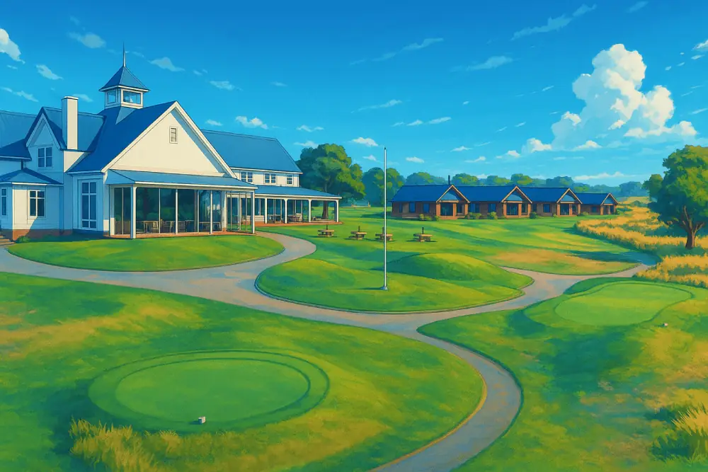 A vibrant anime-style illustration of 13th beach golf club