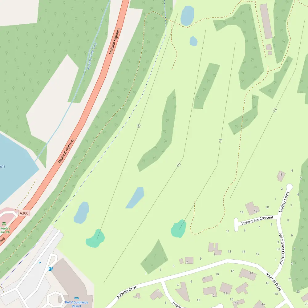 RACV Goldfields Hole 10 map
