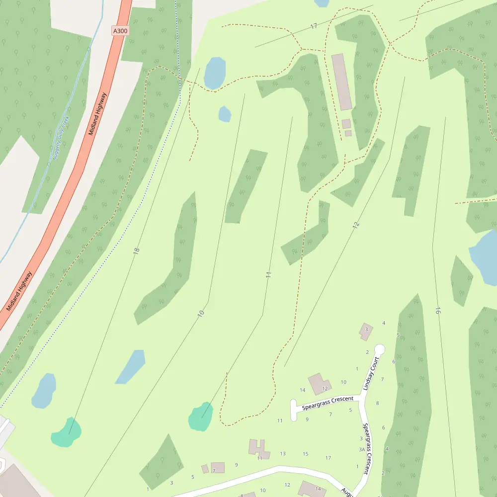 RACV Goldfields Hole 11 map