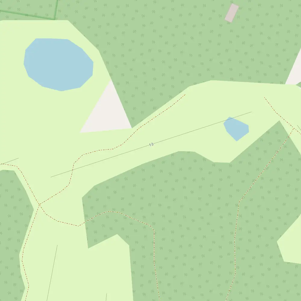 RACV Goldfields Hole 13 map