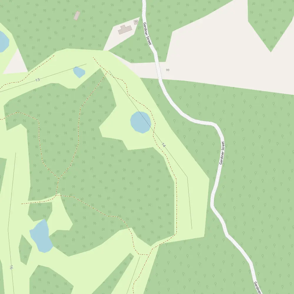 RACV Goldfields Hole 14 map