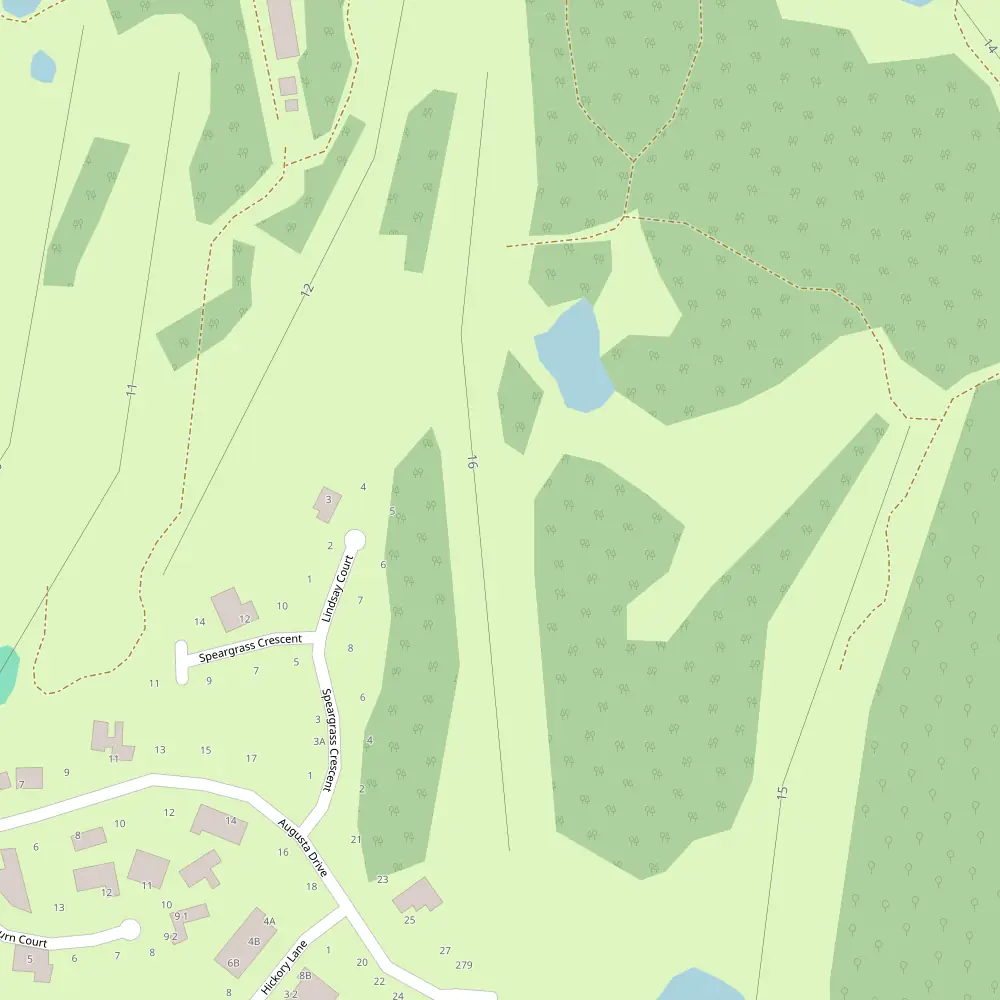 RACV Goldfields Hole 16 map