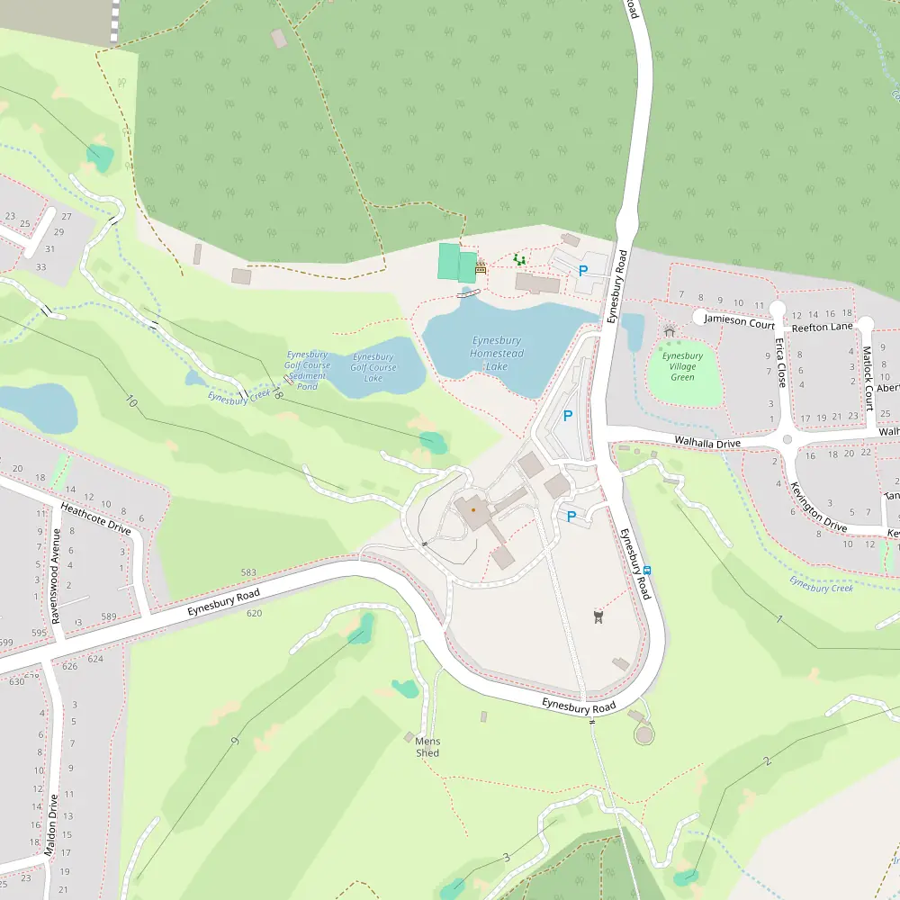 Eynesbury Golf Hole 18 map