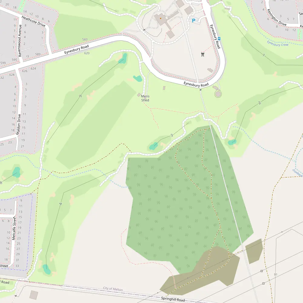 Eynesbury Golf Course Hole 3 map