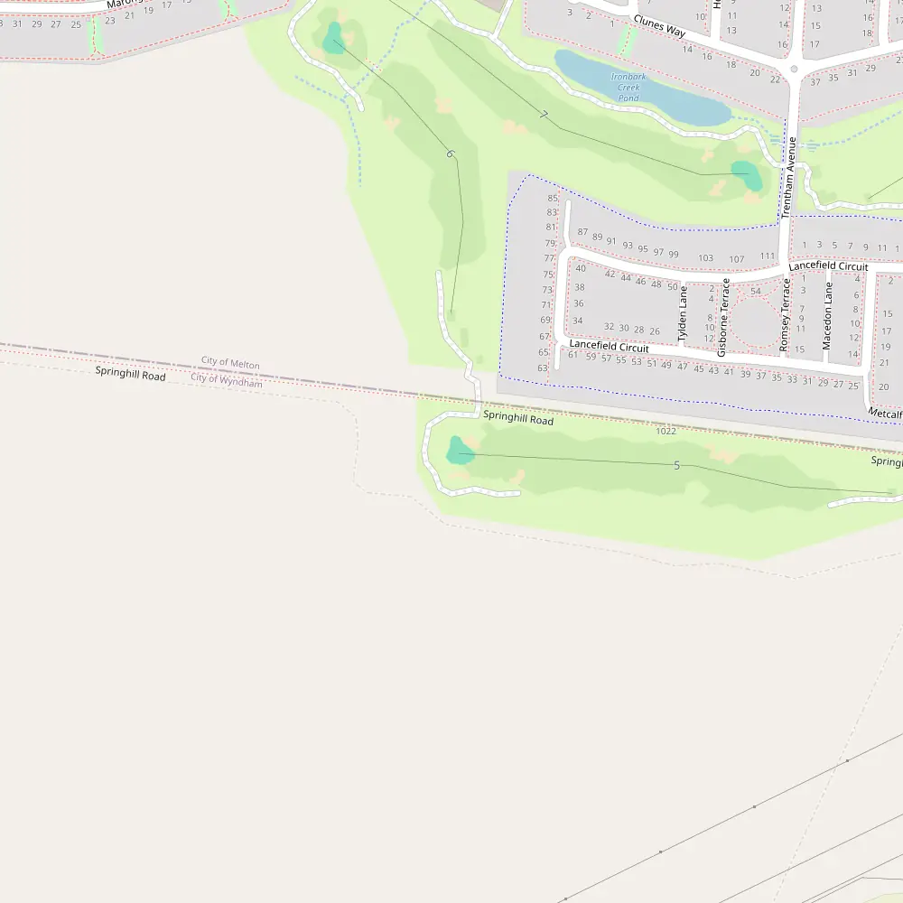 Eynesbury Golf Course Hole 5 map