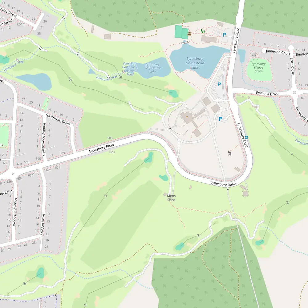 Eynesbury Golf Course Hole 9 map