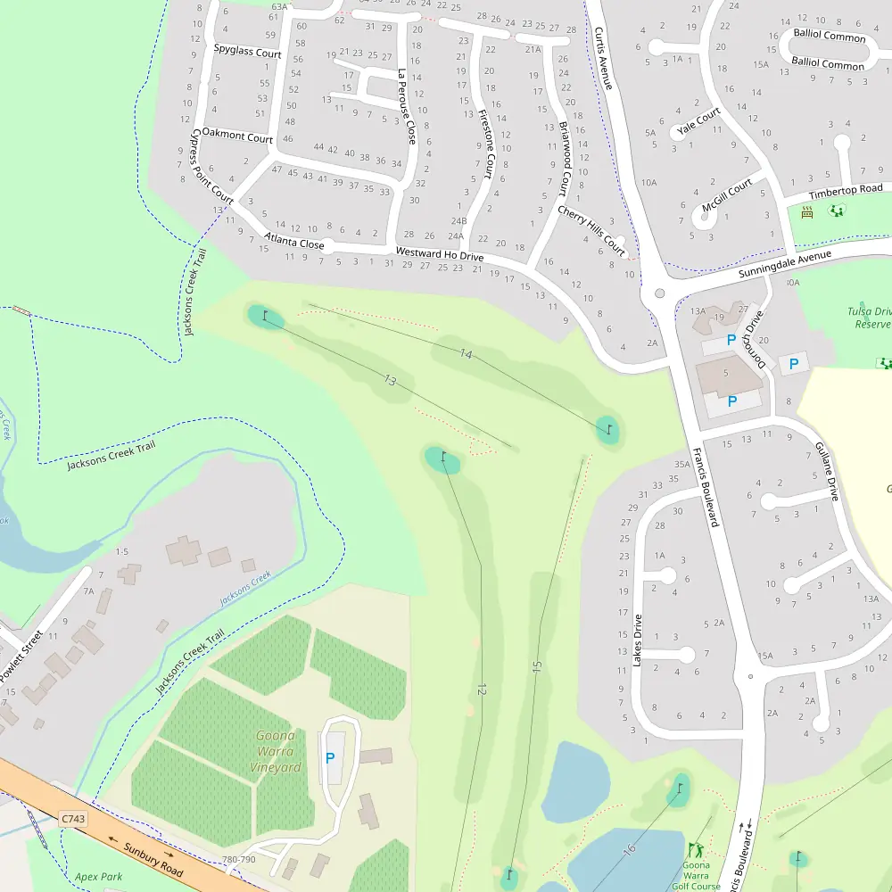 Goonawarra Golf Club Hole 12 map