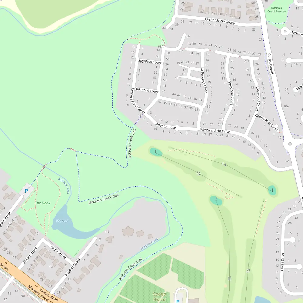 Goonawarra Golf Club Hole 13 map