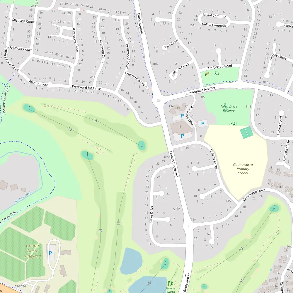 Goonawarra Golf Club Hole 14 map