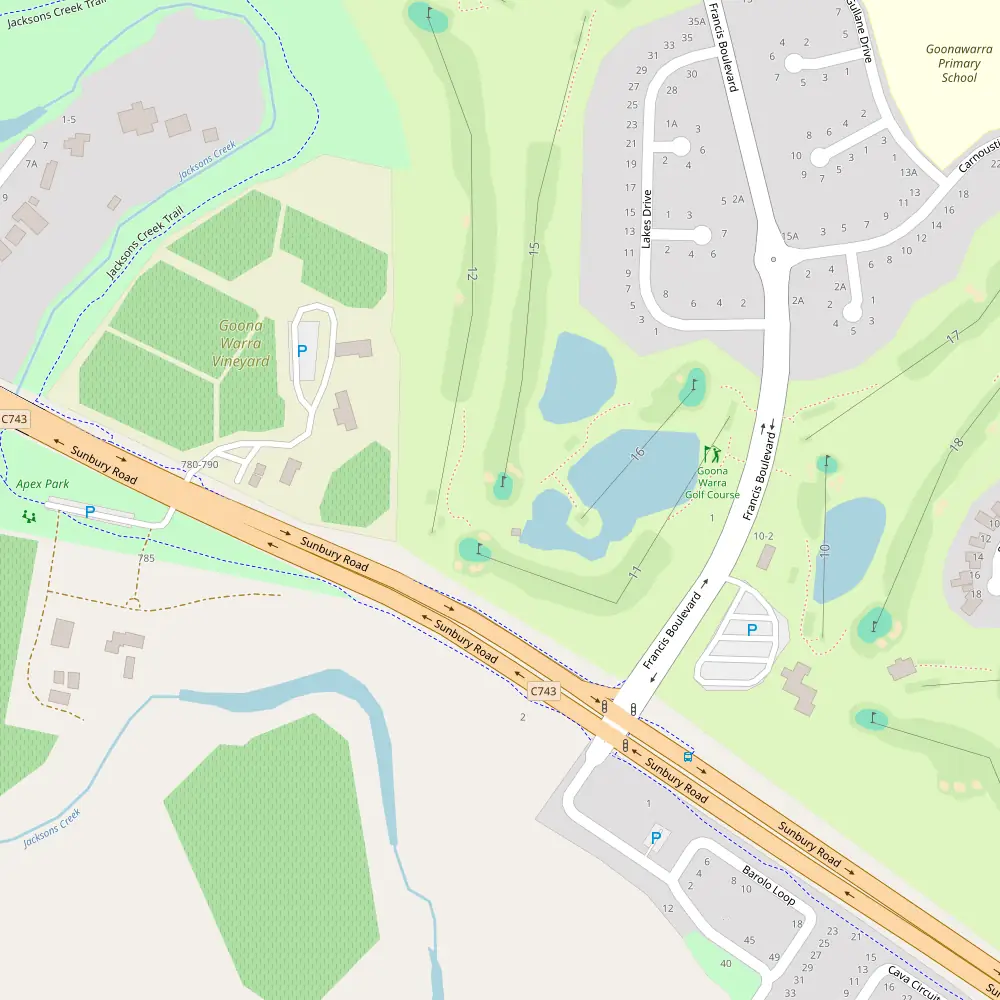 Goonawarra Golf Club Hole 15 map