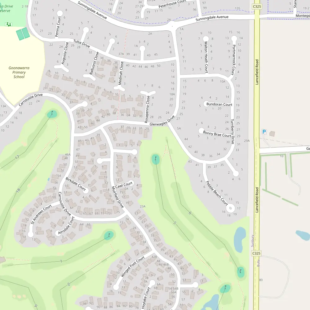 Goonawarra Golf Club Hole 4 map