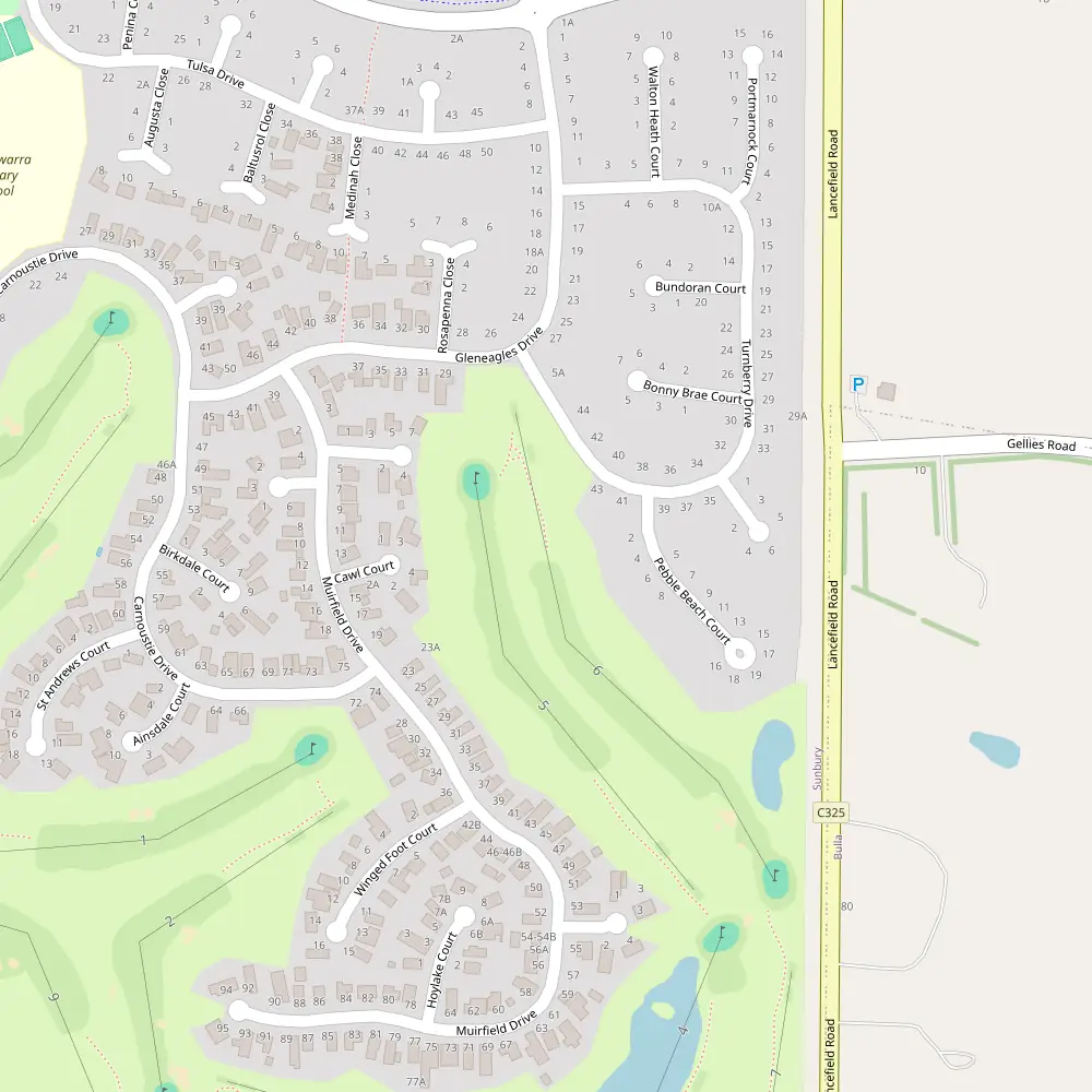 Goonawarra Golf Club Hole 5 map
