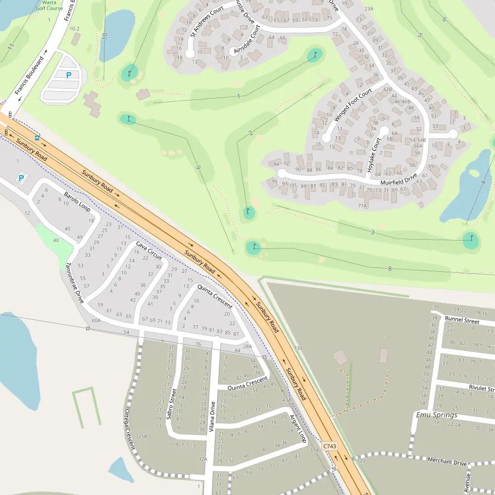Goonawarra Golf Club Hole 8 map