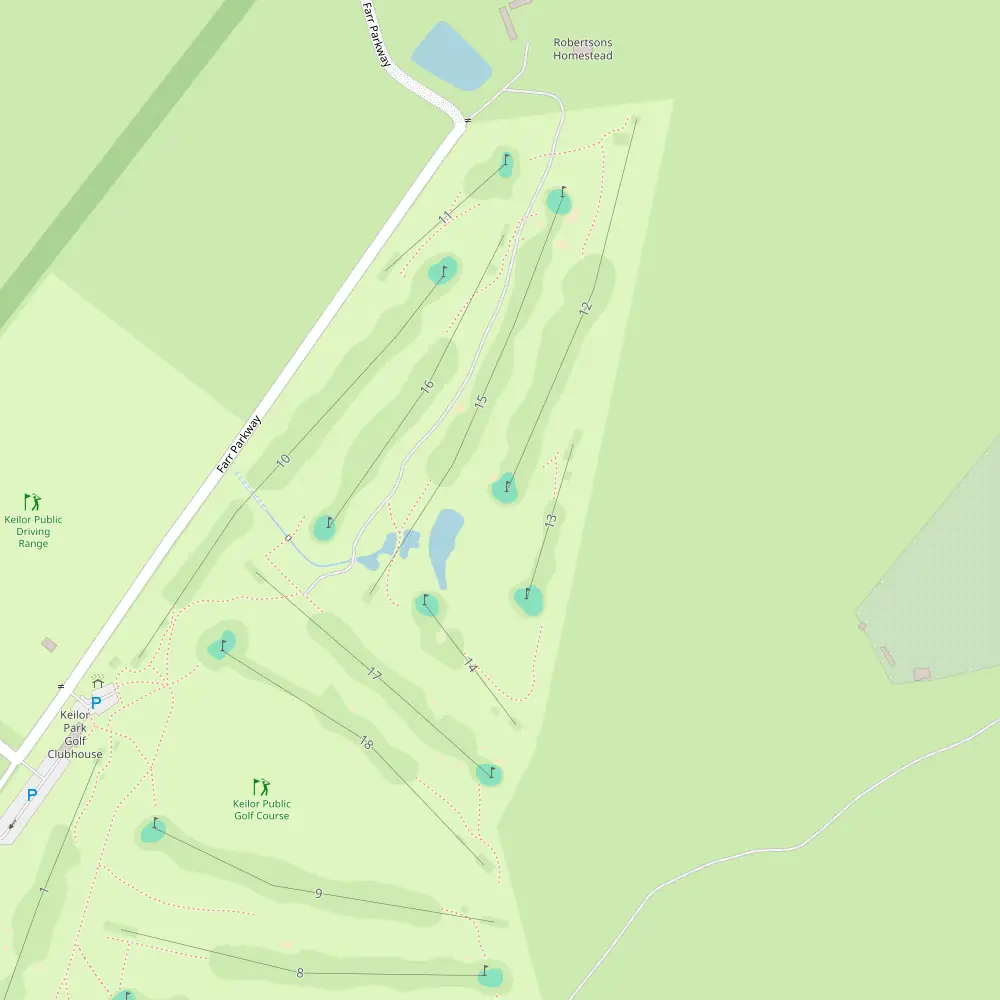 Keilor Public Golf Course Hole 12 map