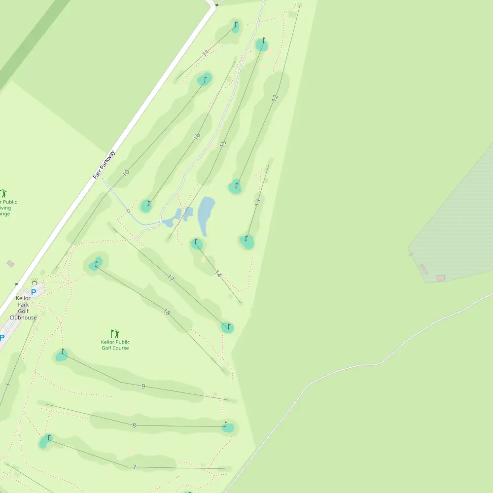 Keilor Public Golf Course Hole 13 map