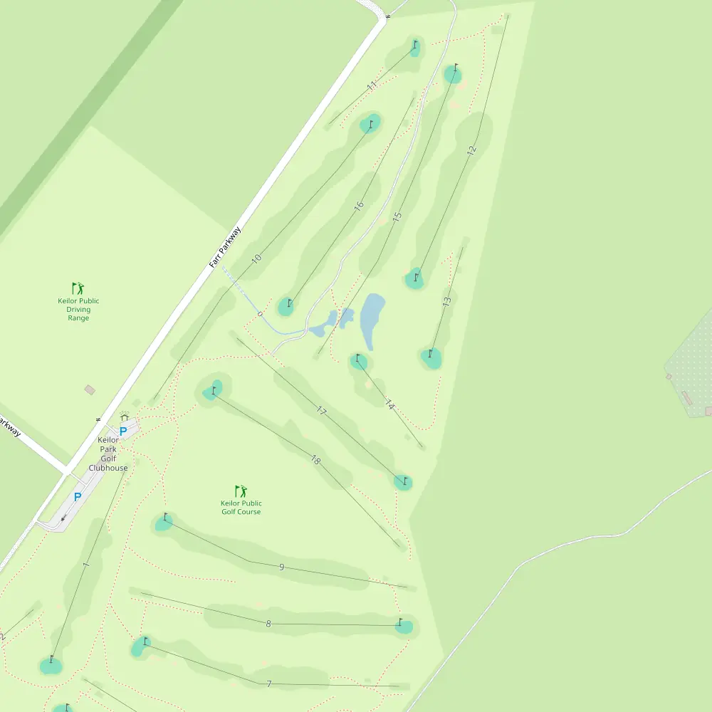 Keilor Public Golf Course Hole 14 map