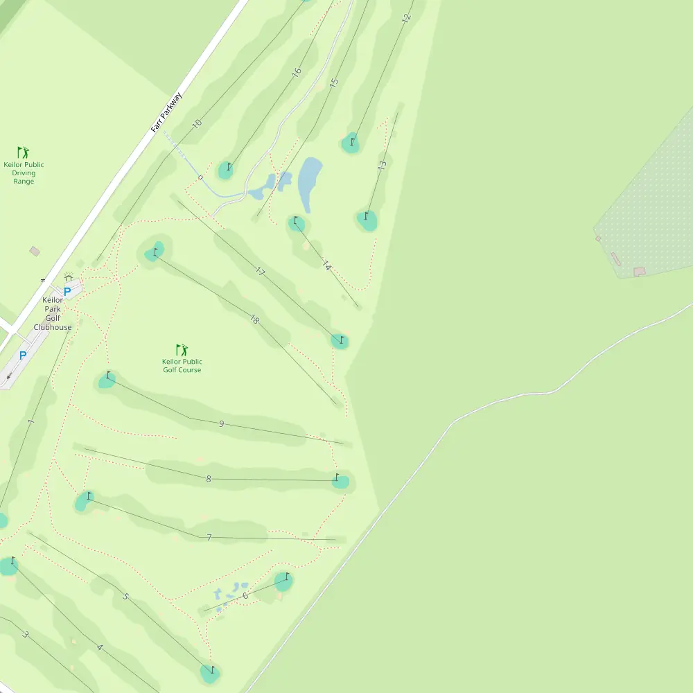 Keilor Public Golf Course Hole 17 map