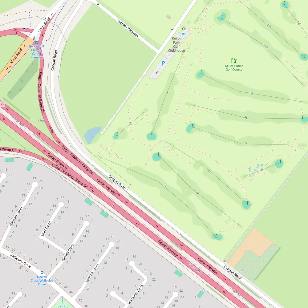 Keilor Public Golf Course Hole 4 map