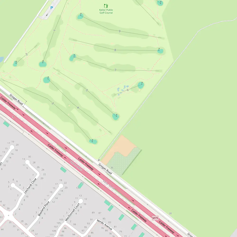 Keilor Public Golf Course Hole 5 map