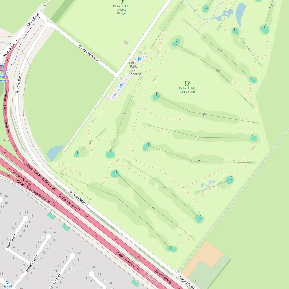 Keilor Public Golf Course Hole 7 map
