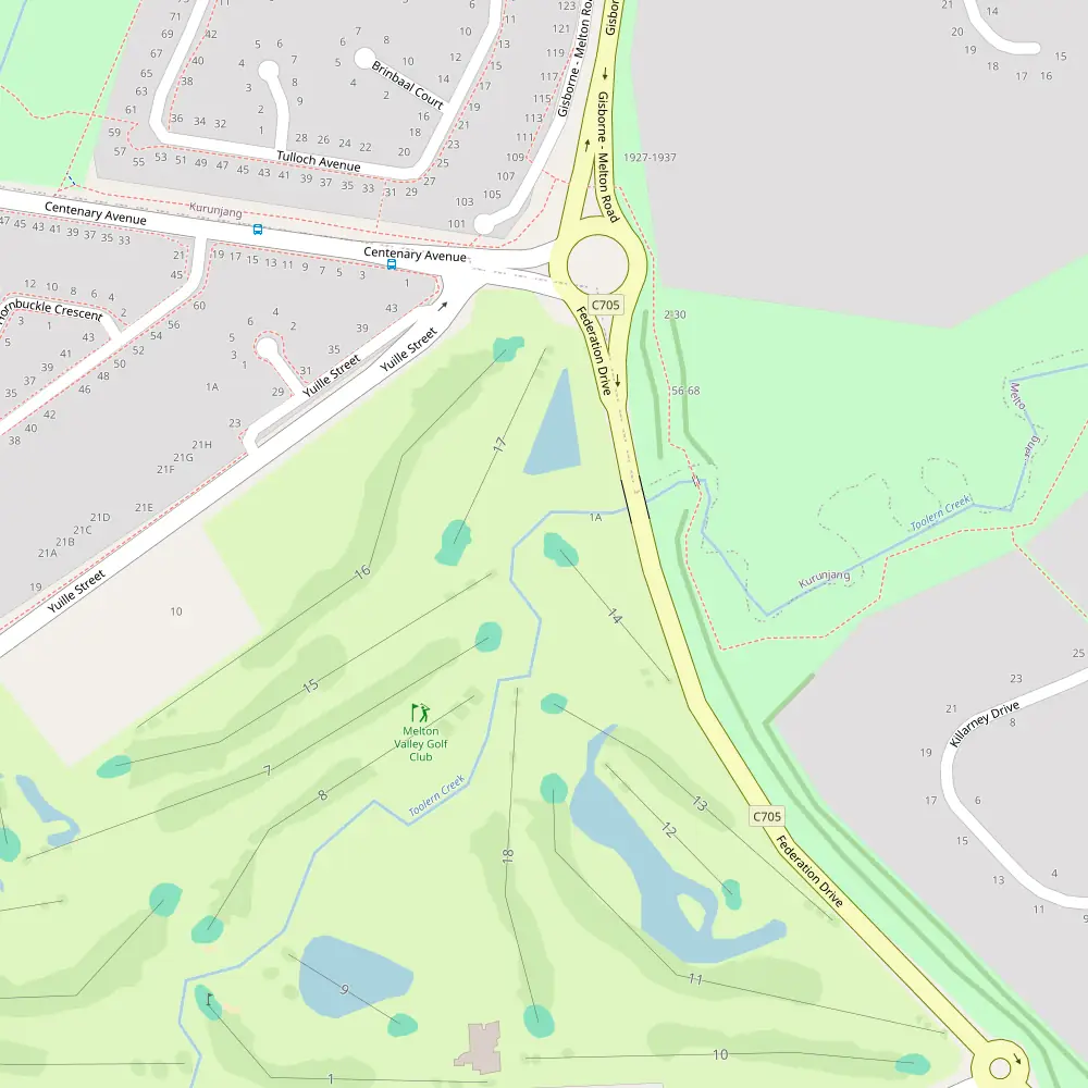 Melton Valley Golf Club Hole 14 map