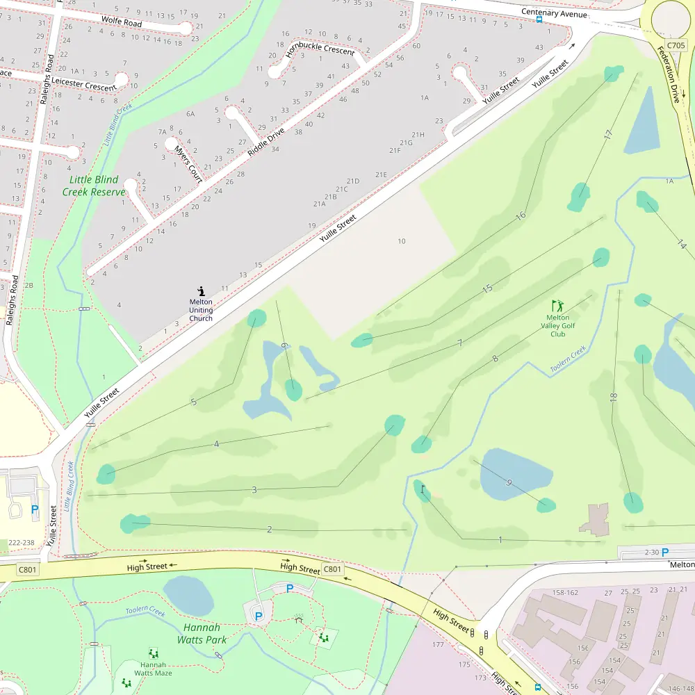 Melton Valley Golf Club Hole 15 map