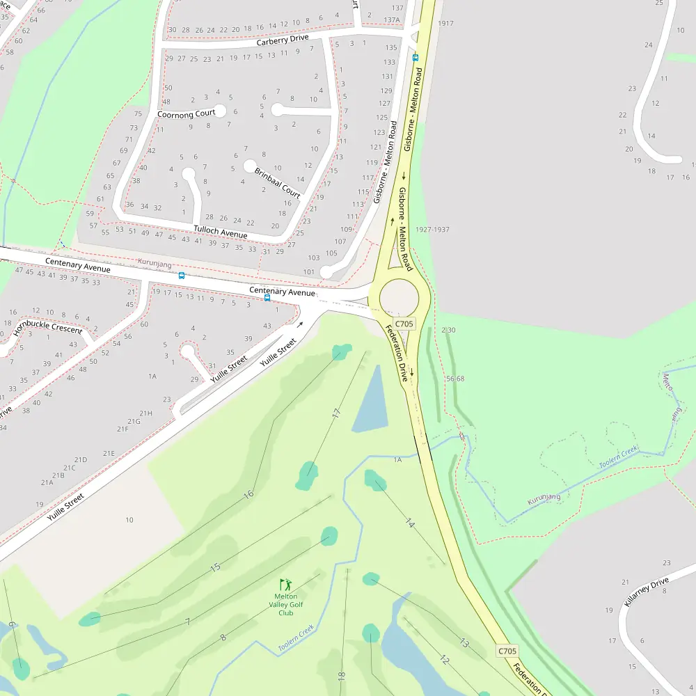 Melton Valley Golf Club Hole 16 map