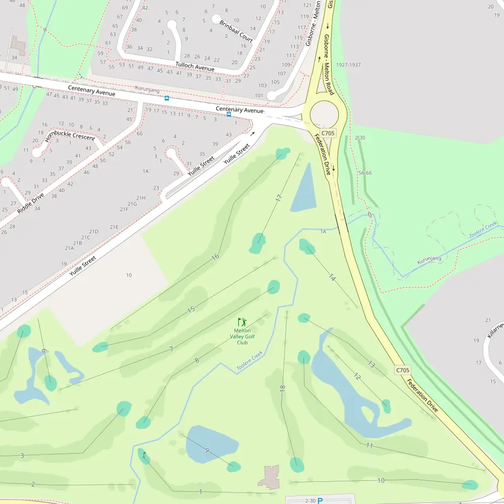 Melton Valley Golf Club Hole 17 map