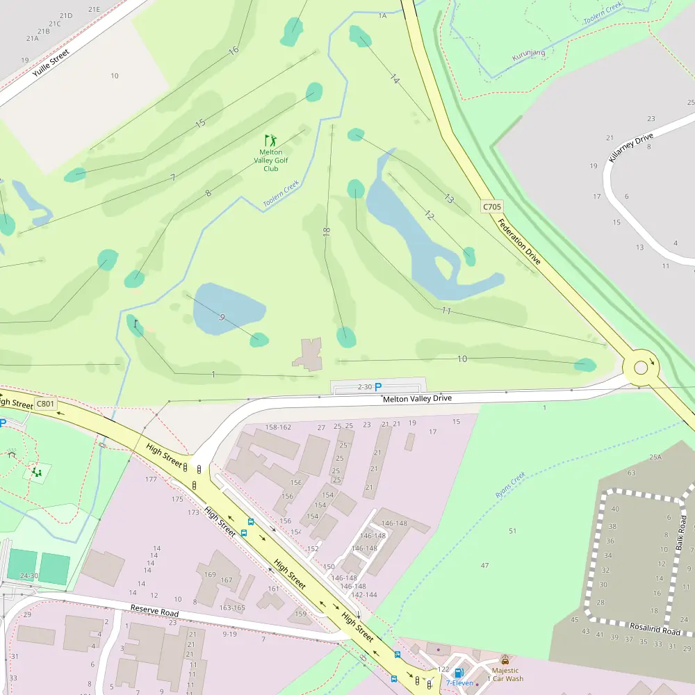 Melton Valley Golf Club Hole 18 map
