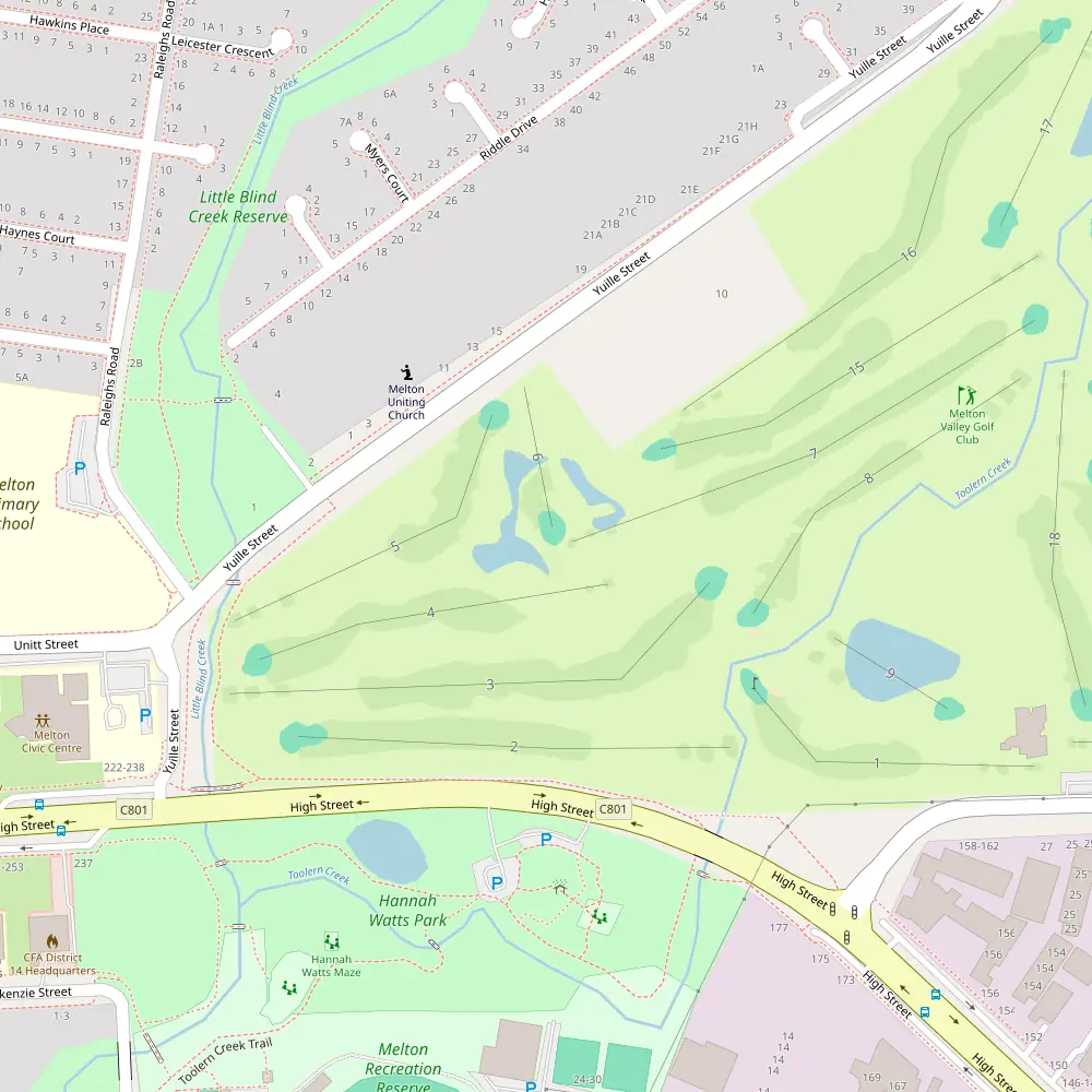 Melton Valley Golf Club Hole 6 map