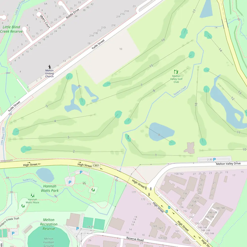 Melton Valley Golf Club Hole 8 map