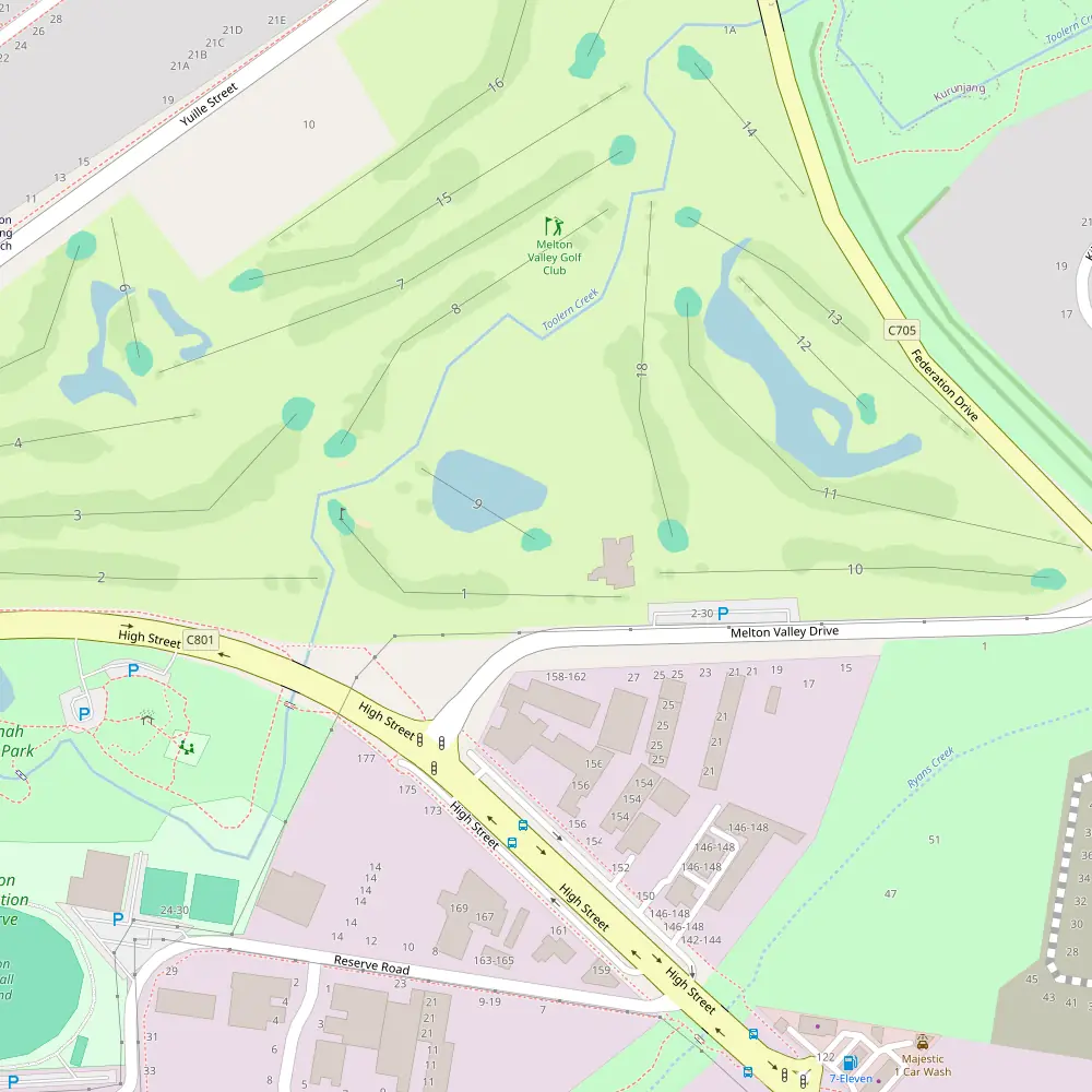 Melton Valley Golf Club Hole 9 map