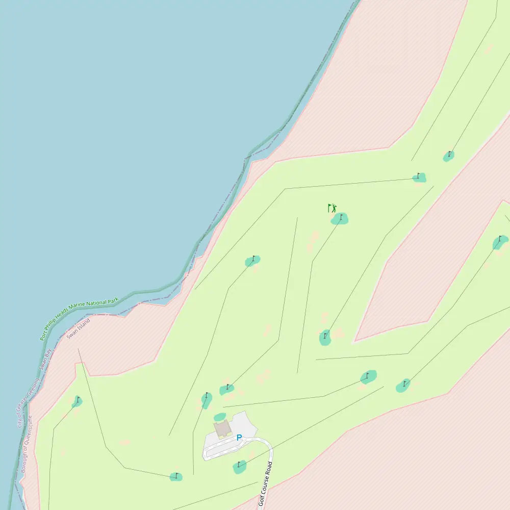 Queenscliff Golf Club Hole 10 map