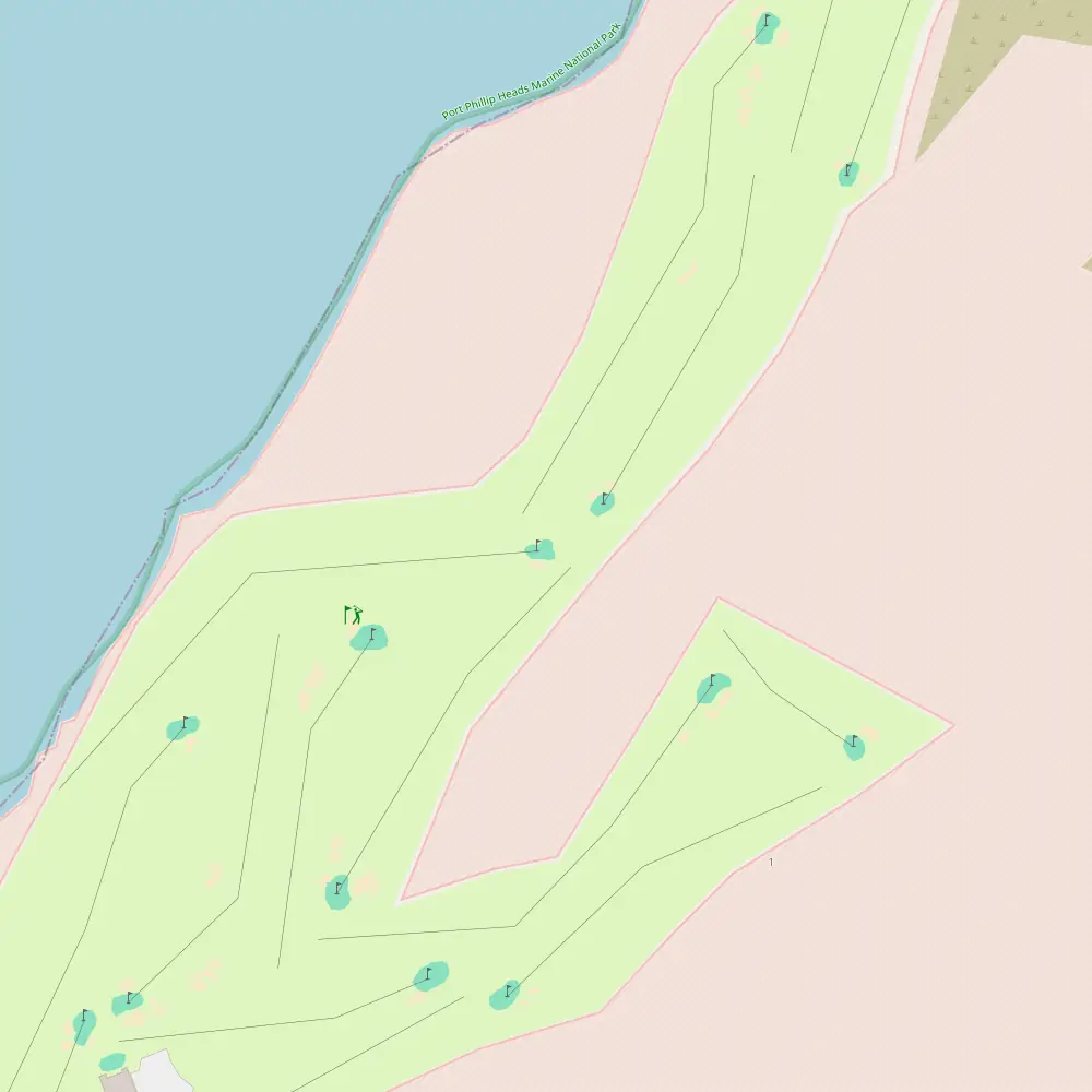 Queenscliff Golf Club Hole 11 map