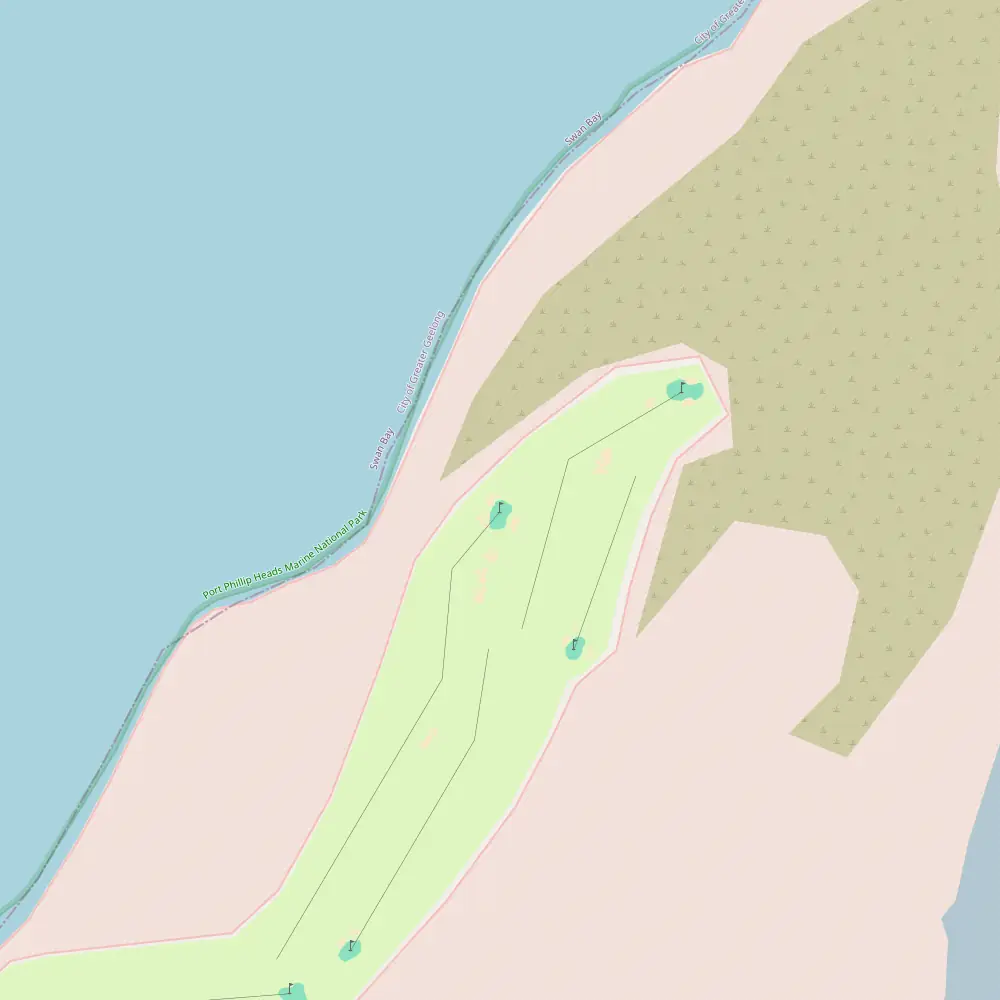 Queenscliff Golf Club Hole 12 map