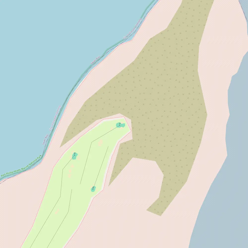 Queenscliff Golf Club Hole 13 map