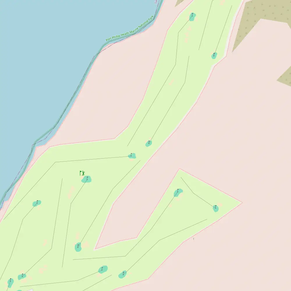 Queenscliff Golf Club Hole 15 map