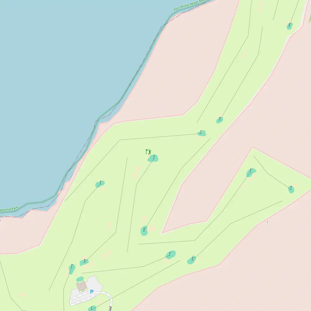 Queenscliff Golf Club Hole 17 map