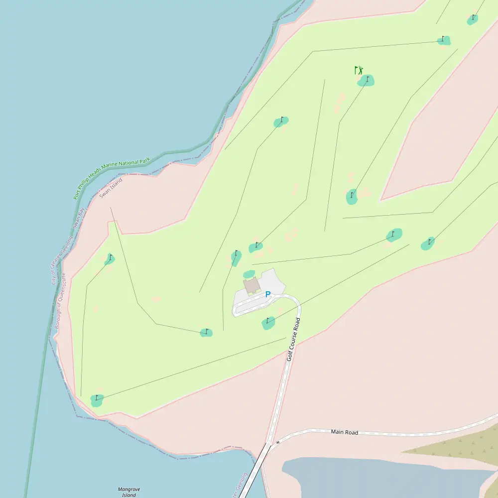 Queenscliff Golf Club Hole 18 map