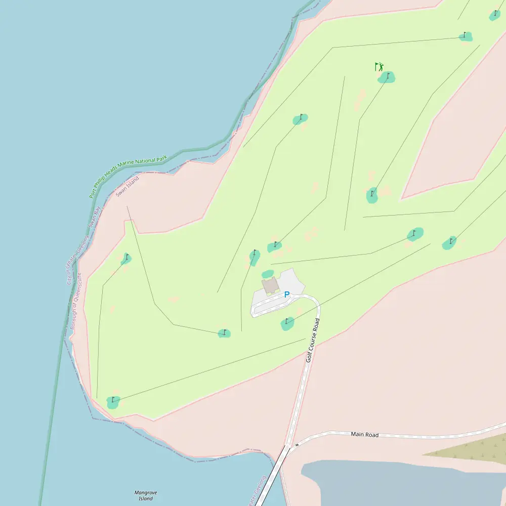 Queenscliff Golf Club Hole 9 map