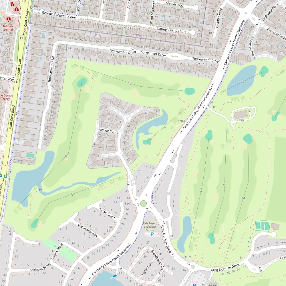 Sanctuary Lakes Resort Hole 2 map