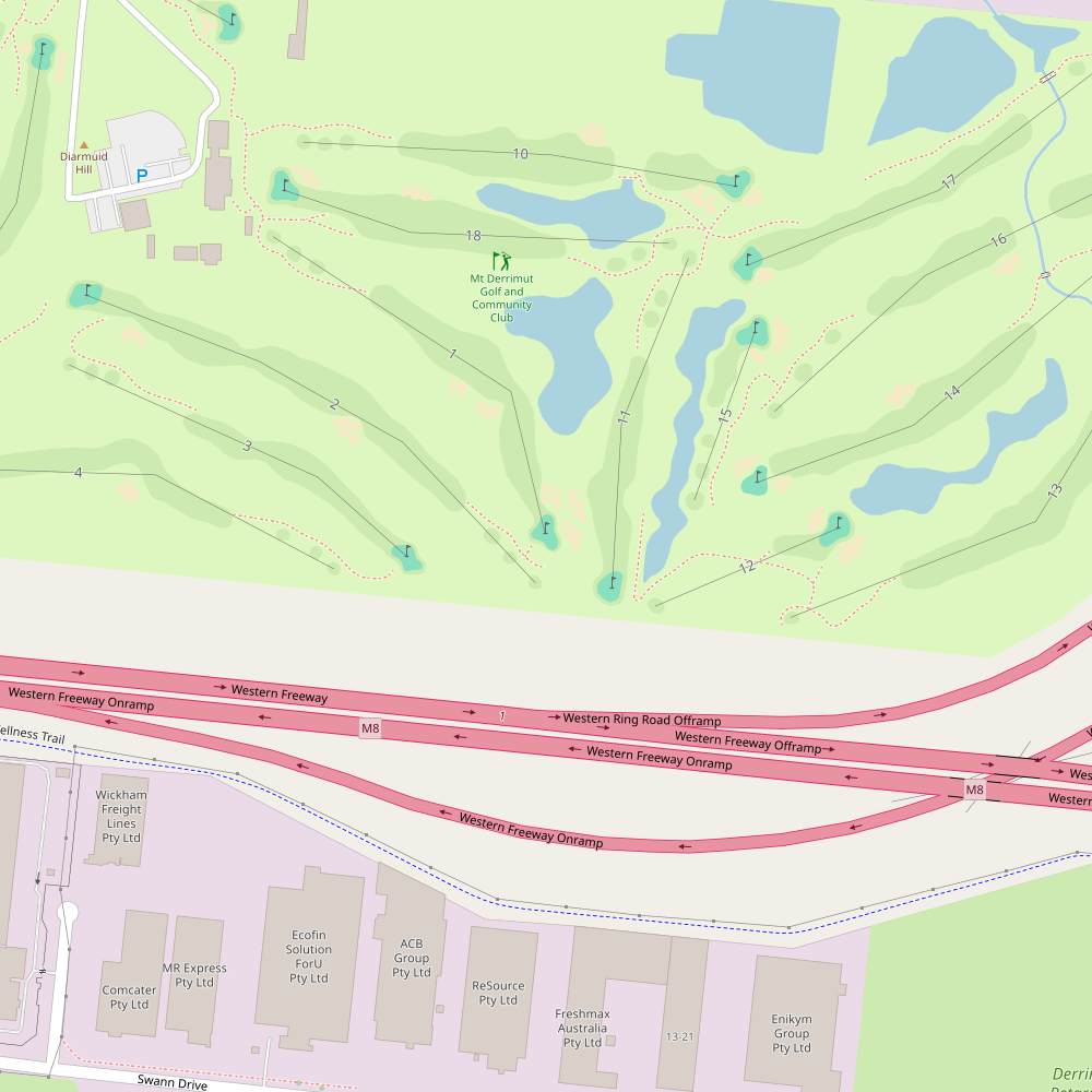 Sunshine Golf Club Hole 1 map