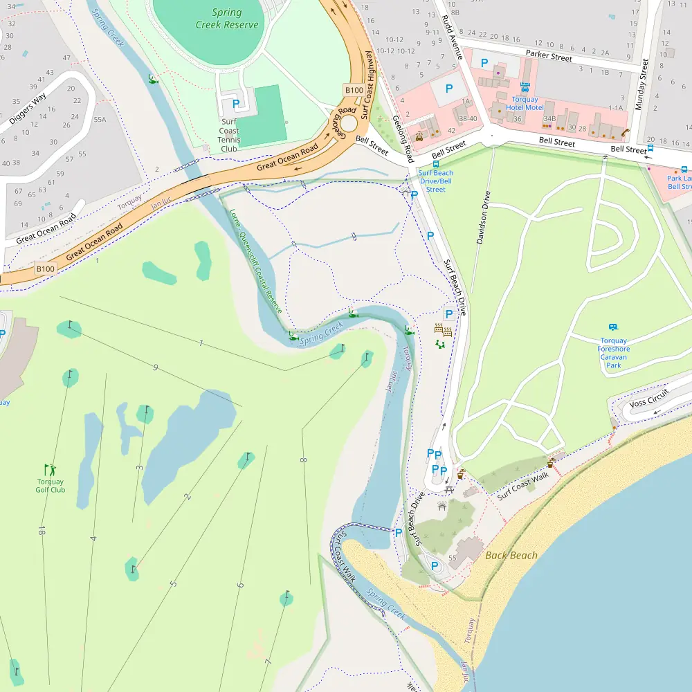 Torquay Hole 1 map