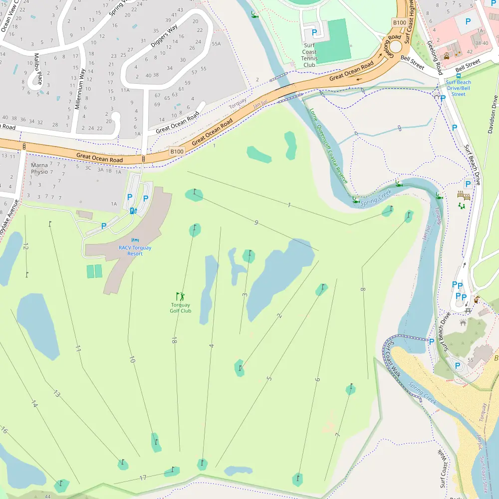 Torquay Hole 3 map