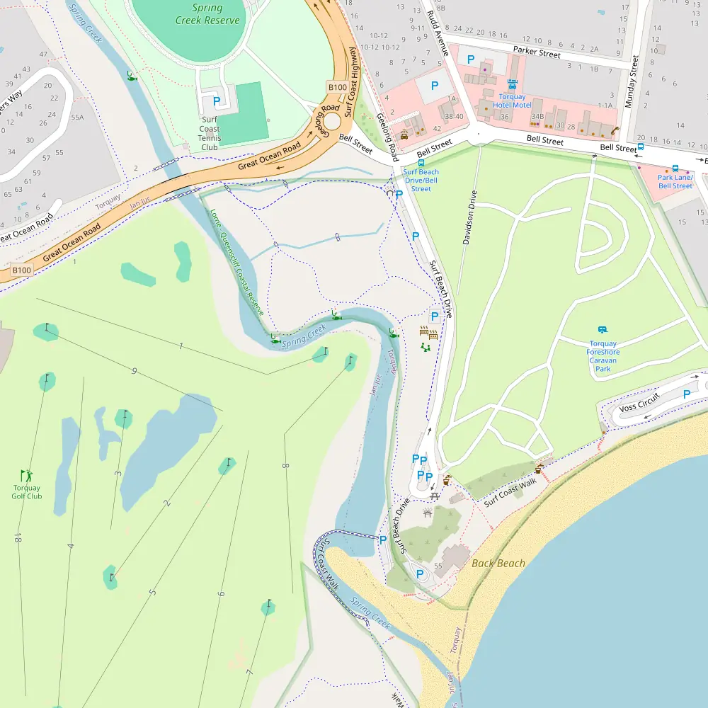 Torquay Hole 8 map