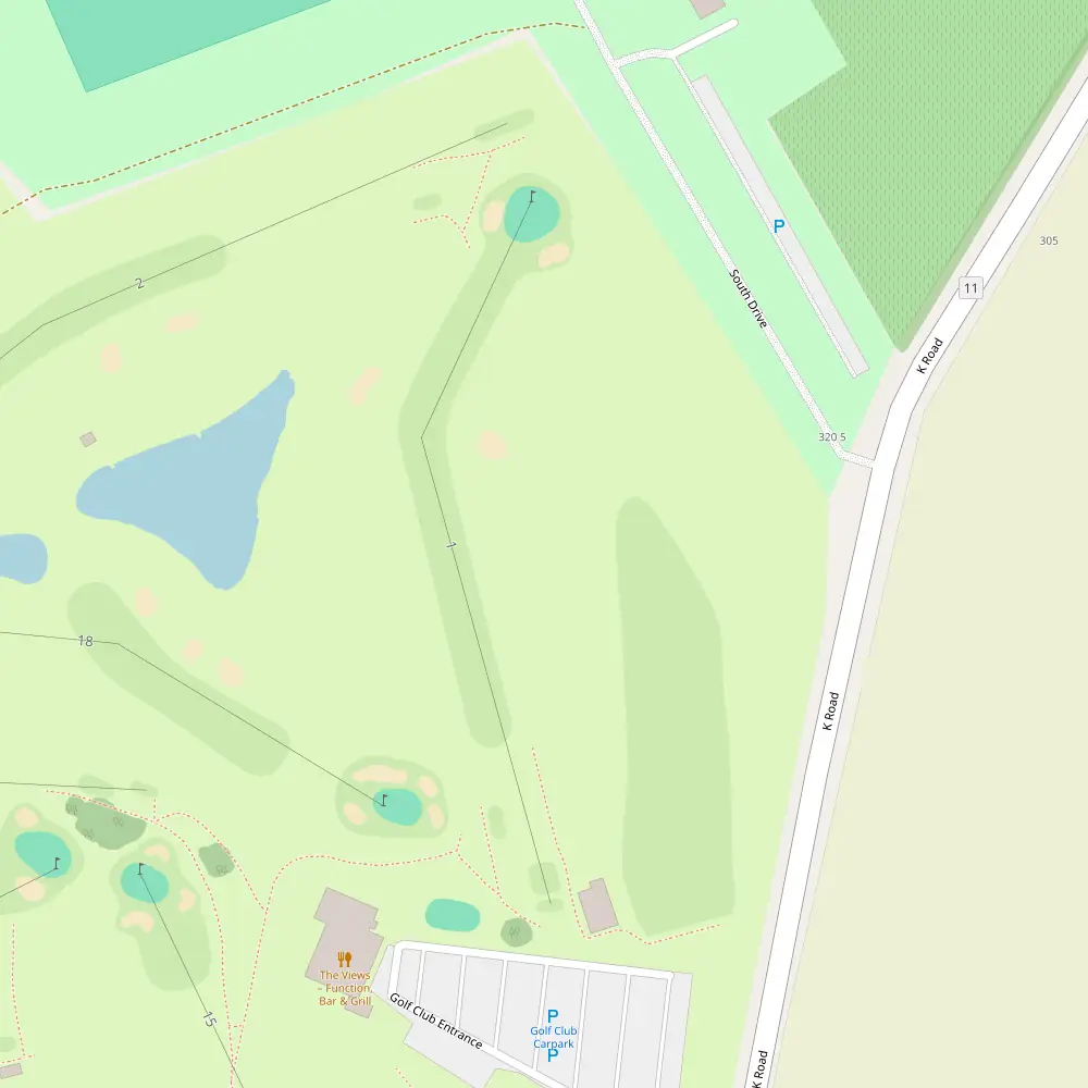 Werribee Park Hole 1 map