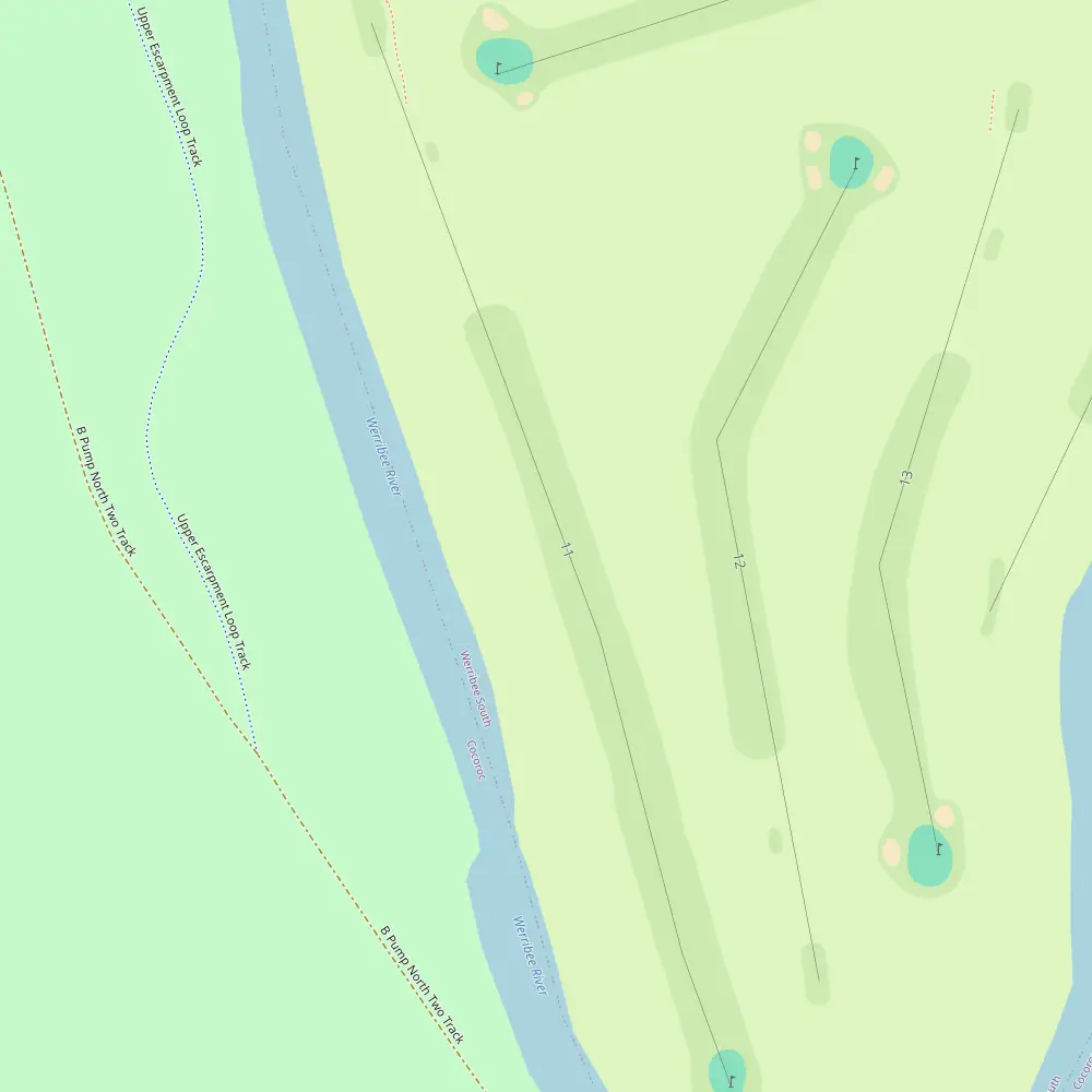 Werribee Park Hole 11 map