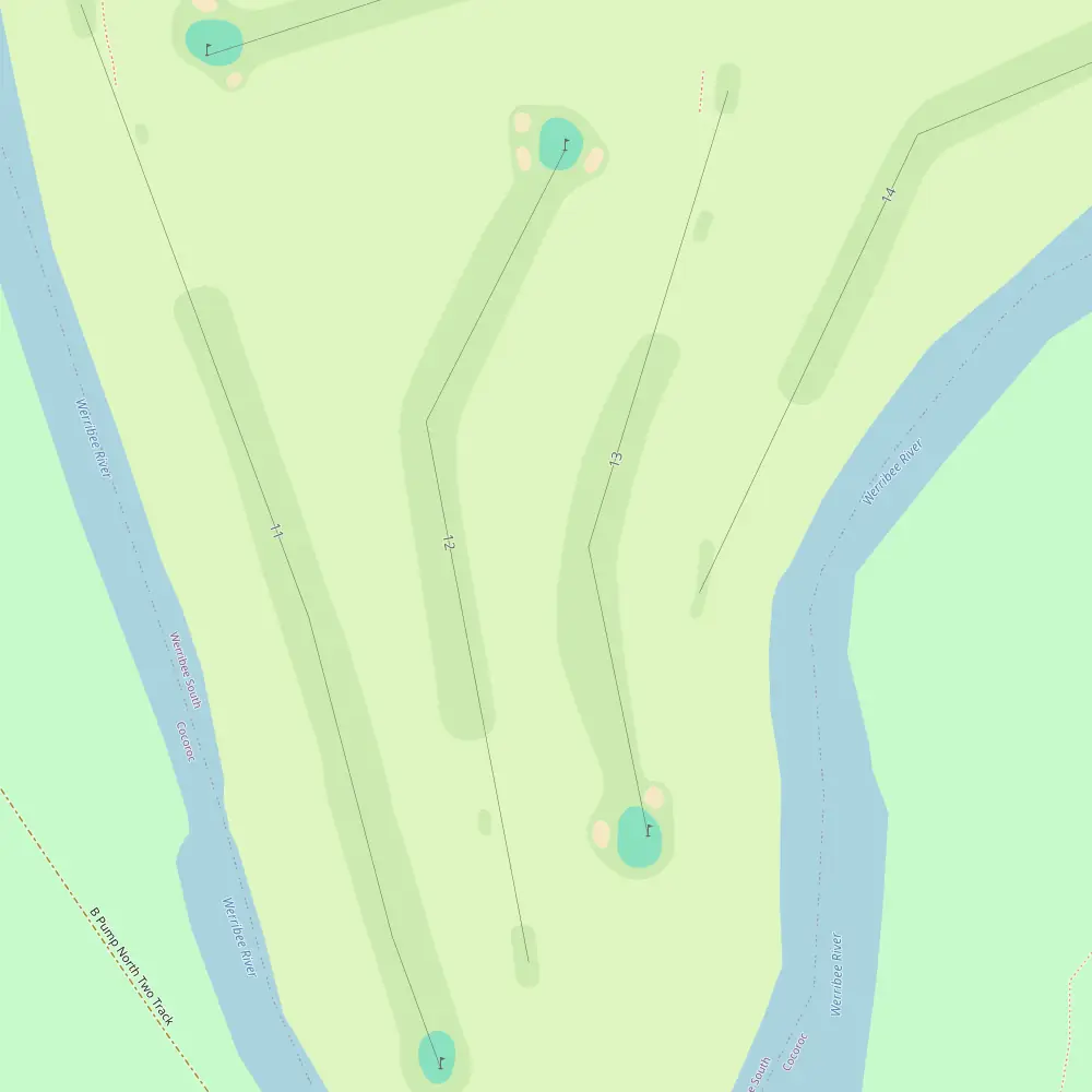 Werribee Park Hole 12 map