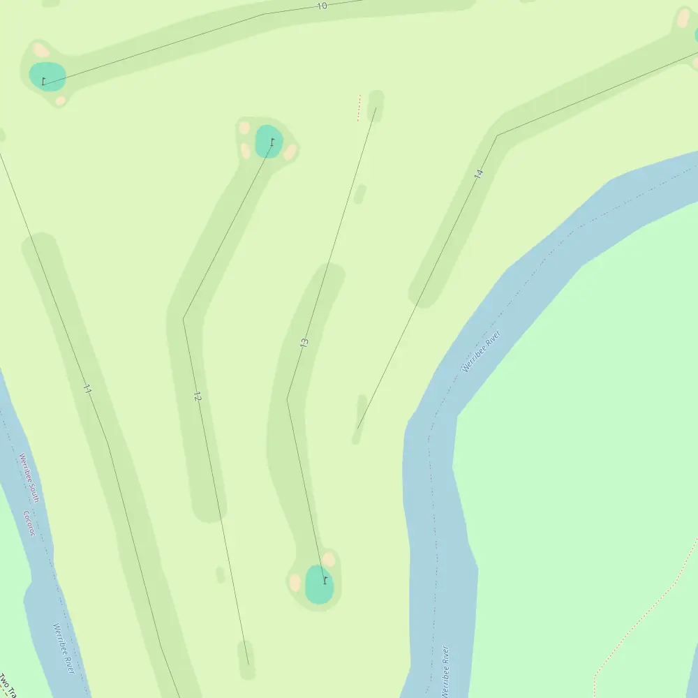 Werribee Park Hole 13 map