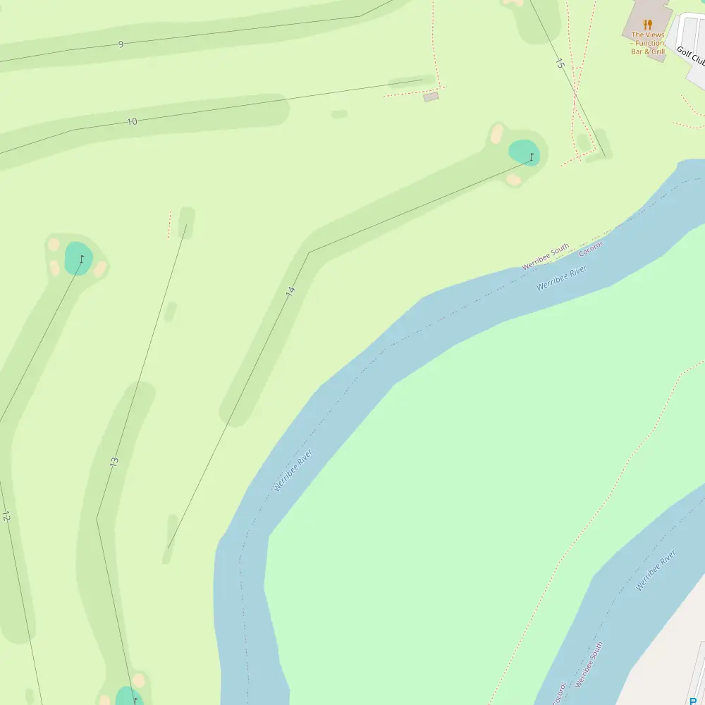 Werribee Park Hole 14 map